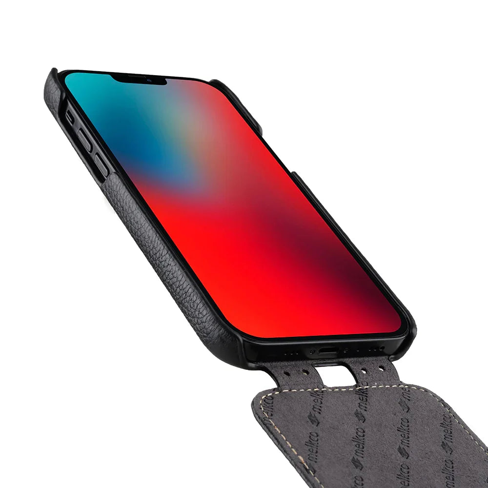 Melkco iPhone 12 Pro Max Jacka Series Premium Leather Cover- Black - Tashqila Melkco iPhone 12 Pro Max Jacka Series Premium Leather Cover- Black - Tashqila